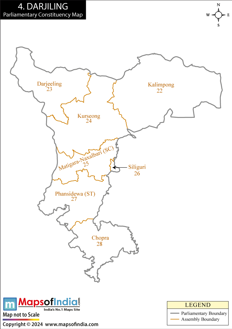 Darjeeling Parliamentary Constituency Map Darjeeling Parliamentary Constituency Map