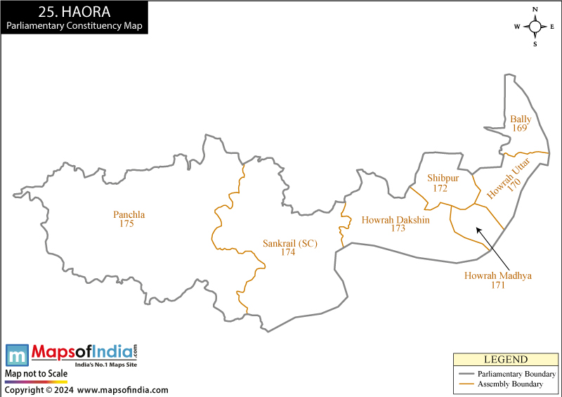 Howrah Parliamentary Constituency Map