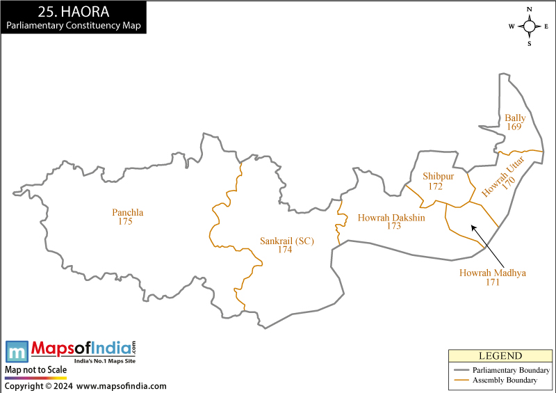 Howrah Parliamentary Constituency Map Howrah Parliamentary Constituency Map