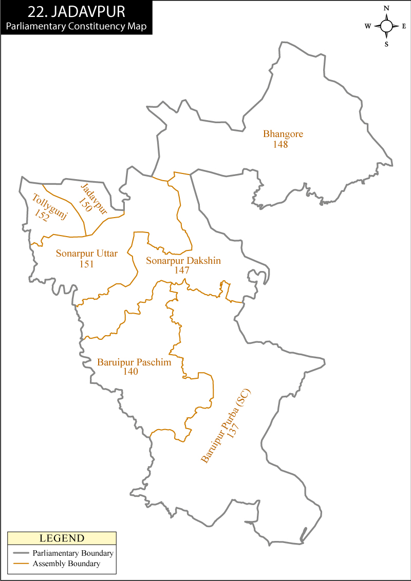 Jadavpur Parliamentary Constituency Map Jadavpur Parliamentary Constituency Map