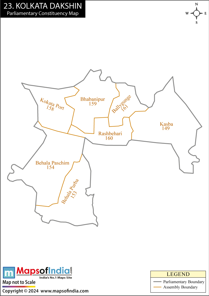 Kolkata Dakshin Parliamentary Constituency Map