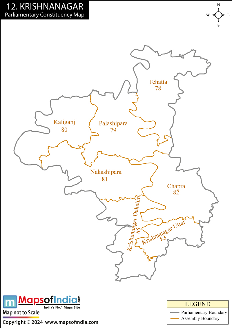 Krishnanagar Parliamentary Constituency Map Krishnanagar Parliamentary Constituency Map