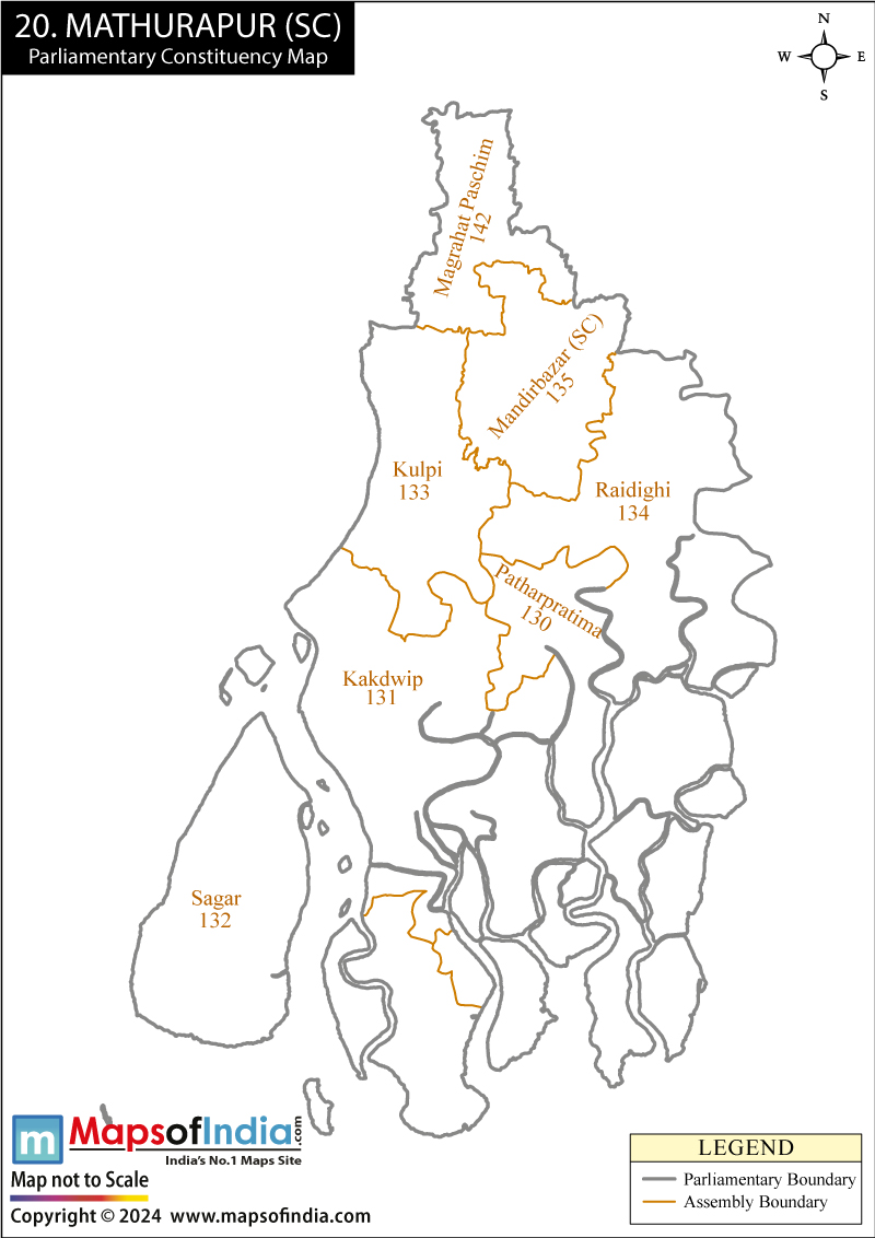 Mathurapur Parliamentary Constituency Map Mathurapur Parliamentary Constituency Map