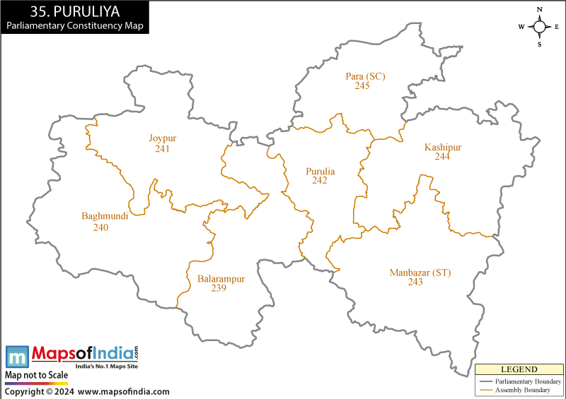 Purulia Parliamentary Constituency Map
