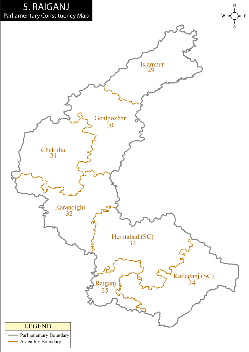 Raiganj Parliamentary Constituency Map