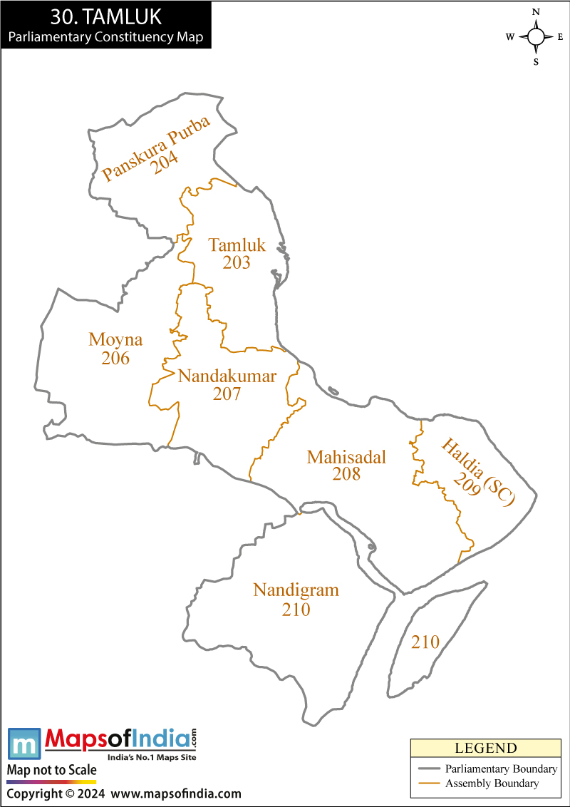Tamluk Parliamentary Constituency Map