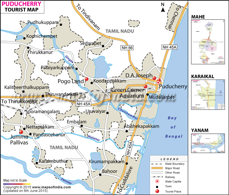 Puducherry Travel Map