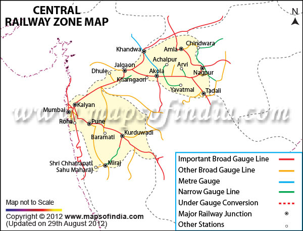 Central Railway Zone Map