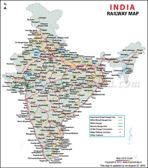 Railway Map Of India