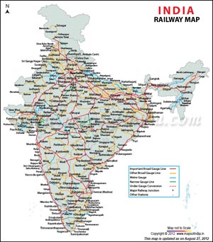 indian railway map of india Indian Railways Maps And Information indian railway map of india