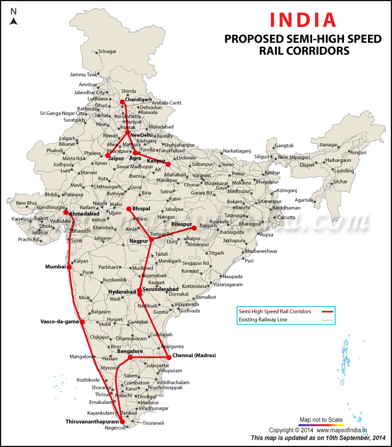 Semi High Speed Rail Corridors