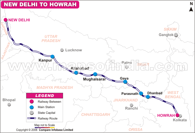 New Delhi to Hawrah Via Gaya