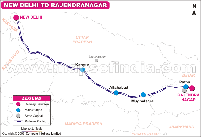 Delhi To Patna Map 12310/Rajdhani Route Map From New Delhi To Rajendranagar