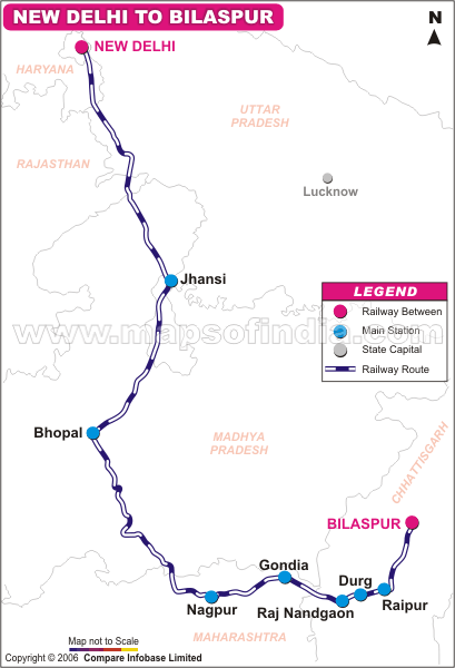 New Delhi to Bilaspur