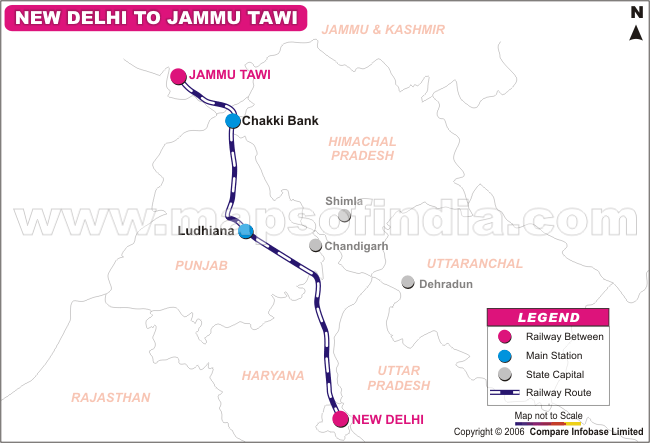 New Delhi to Jammu Tawi