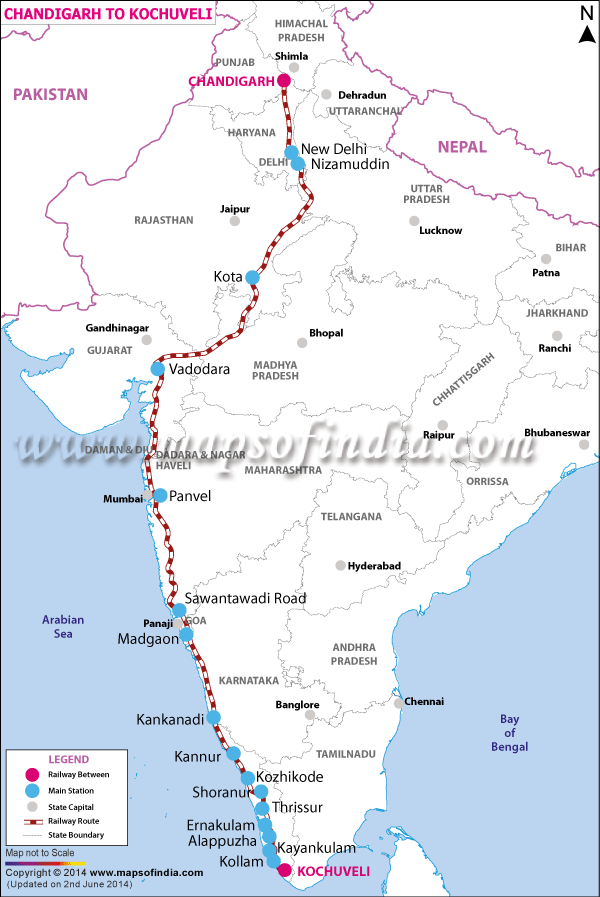 Chandigarh To Kochuveli