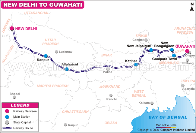 New Delhi to Guwahati