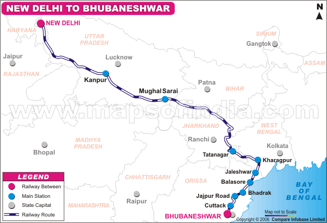 New Delhi to Bhubaneshwar