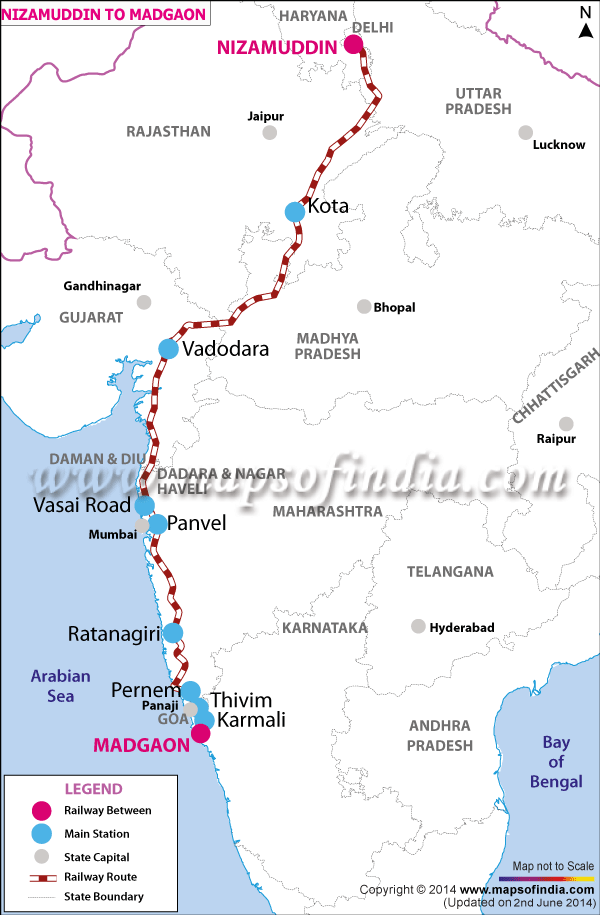 Nizamuddin To Madgaon