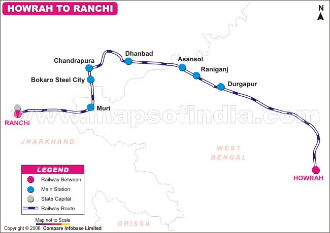 Hawrah to Ranchi