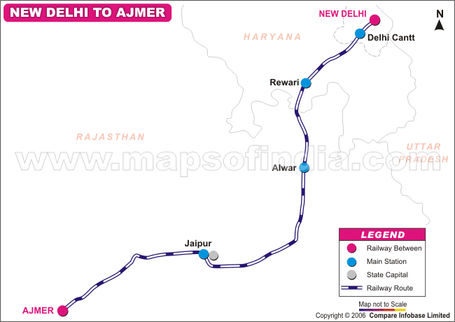 New Delhi to Ajmer