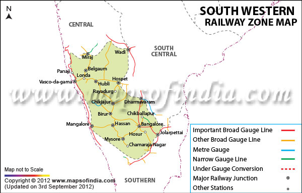 South Western Railway Zone Map