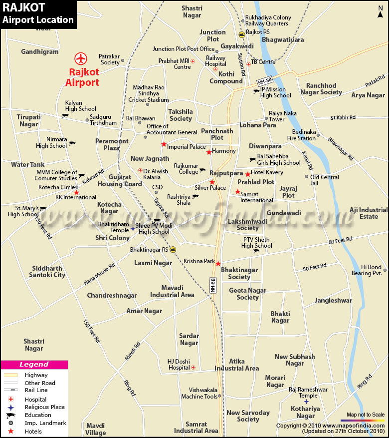 Location Map Rajkot Airport