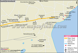 Rameswaram Map