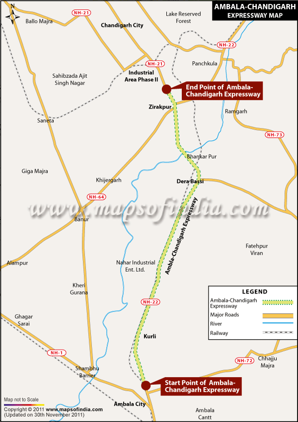 Delhi To Ambala Bus Route Map Ambala Chandigarh Expressway, Map Of Ambala Chandigarh Expressway
