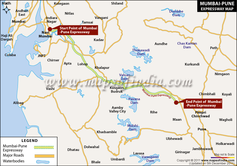 Map of Mumbai Pune Expressway