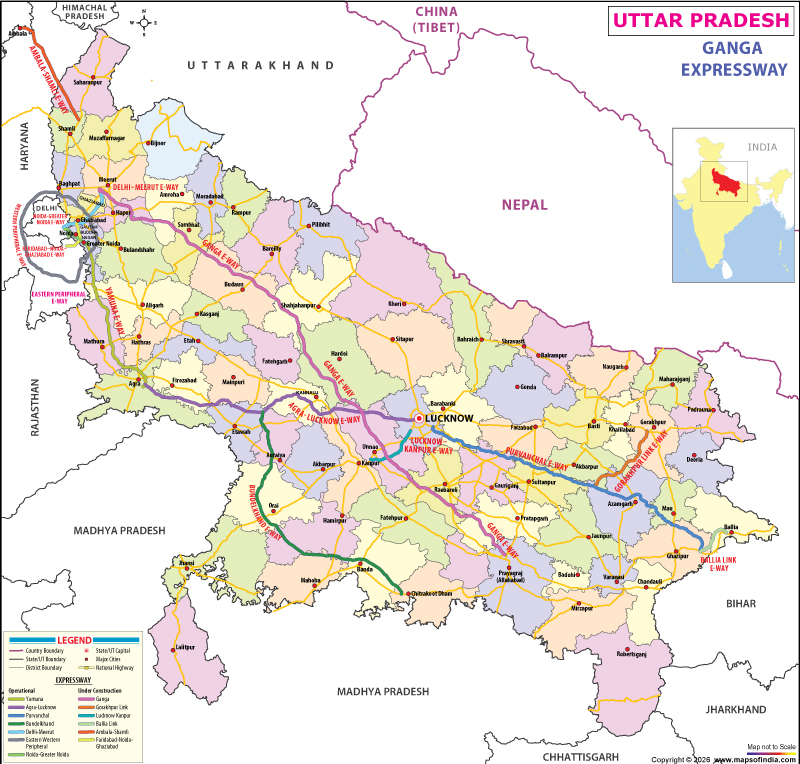 Map of Ganga Expressway