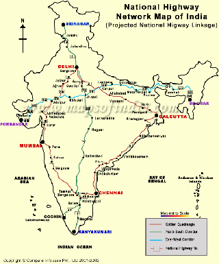 indian national highways map National Highway Network Map Of India About India Maps Of India indian national highways map