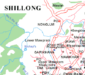 Shillong Map