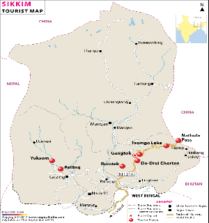 Sikkim Travel Map