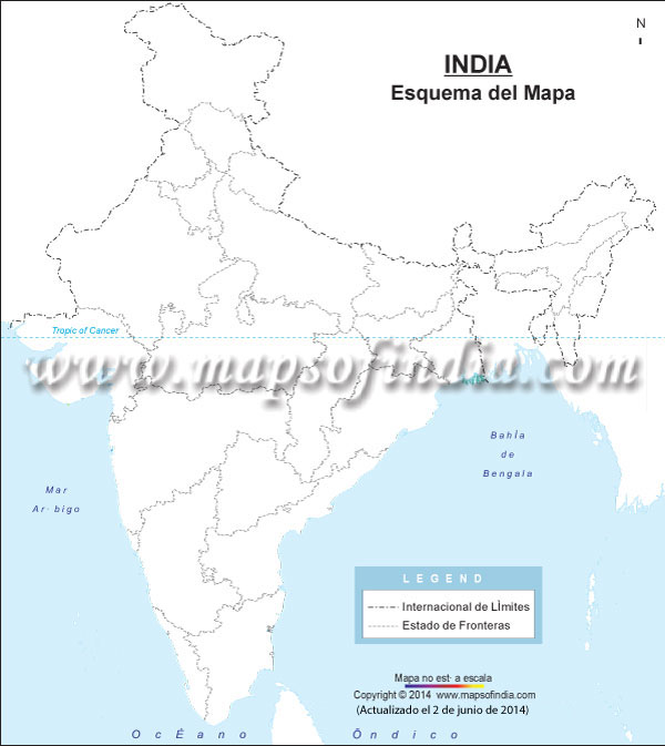 Mapa del esquema India