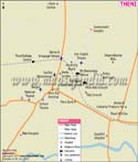 Theni City Map