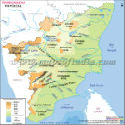 Tamil Nadu Physical Map