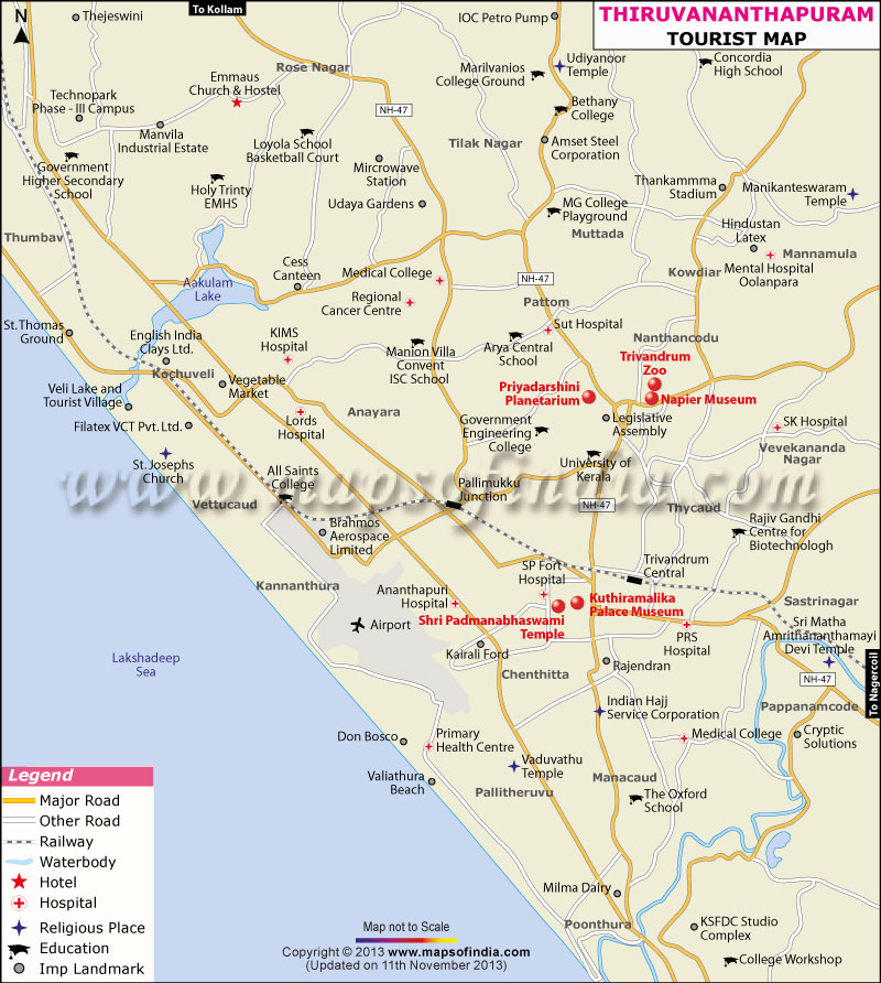 Trivandrum Travel Map