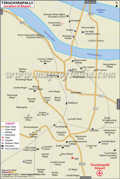 Tiruchchirappalli Airport Map