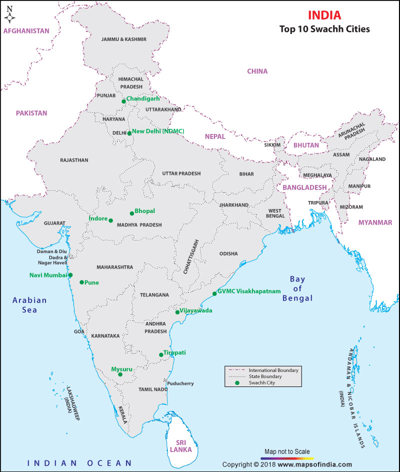 Top 10 Cleanest cities in India