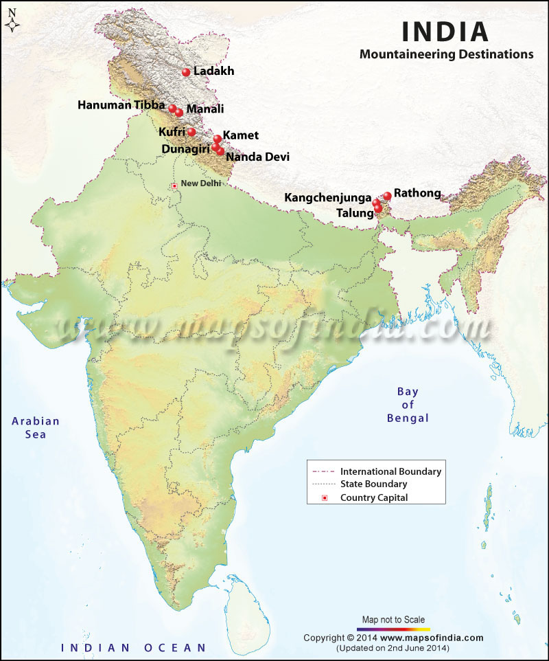 Mountaineering Destination Map