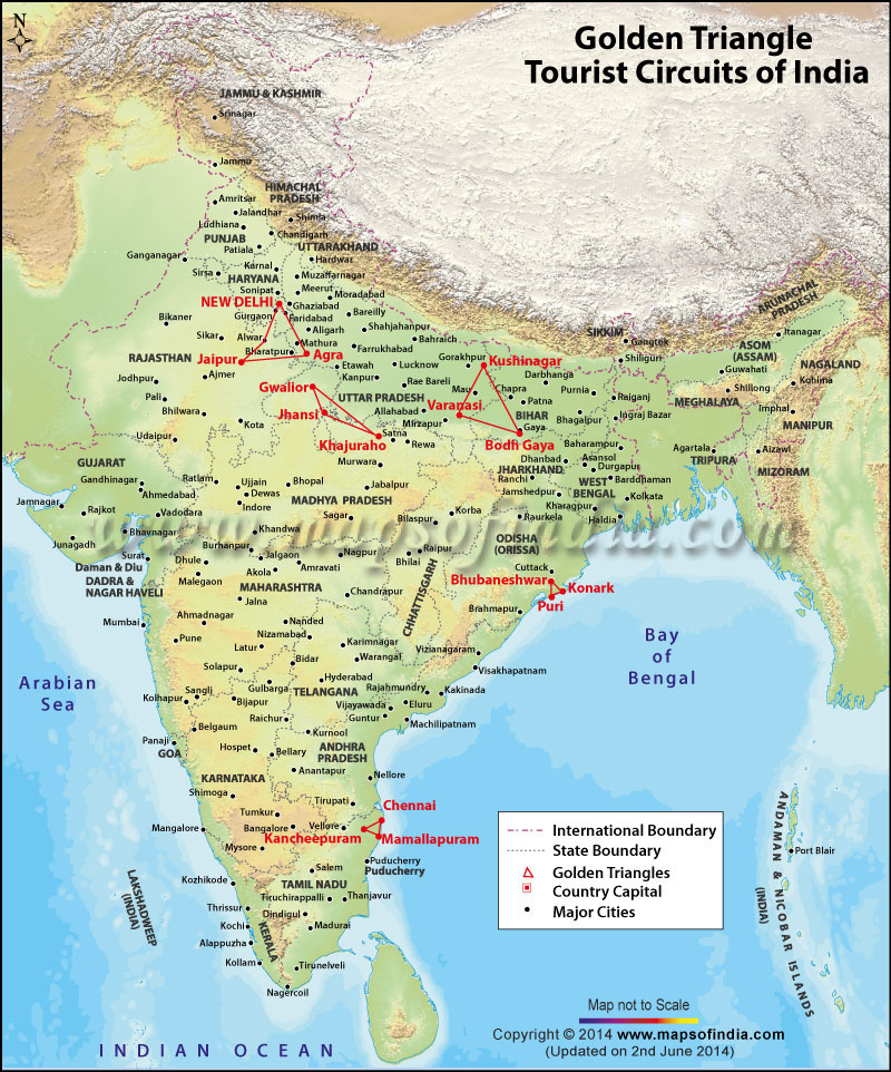 Golden Triangle Tour India Golden Triangle Map
