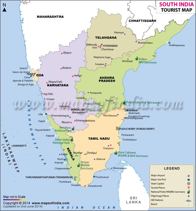 South India Travel Map