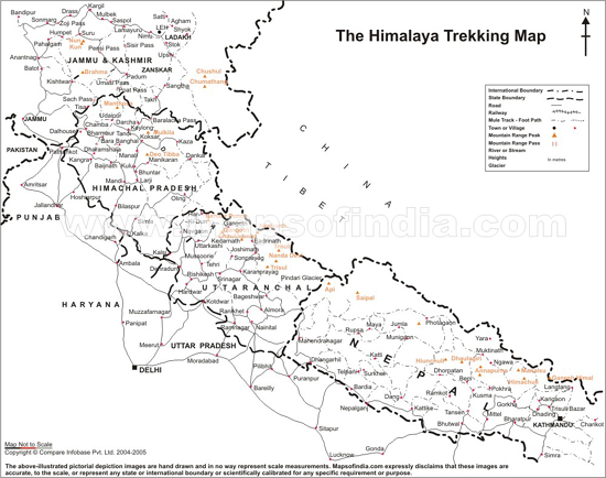 Himalayas Trekking  Map