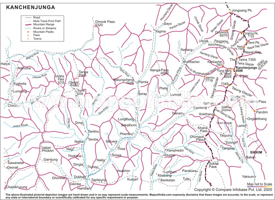 Kanchengunga Trekking Route Map
