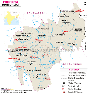 Tripura Travel Map