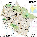 Uttarakhand Hills Map