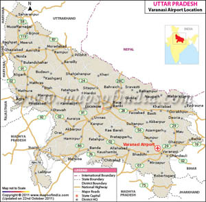 Varanasi Airport Map