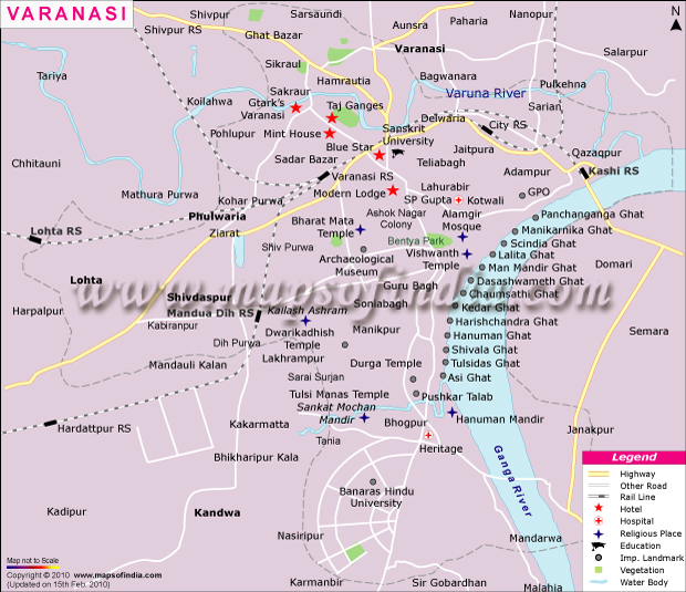 Varanasi Map