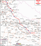 Varanasi to Dehradun Route Map